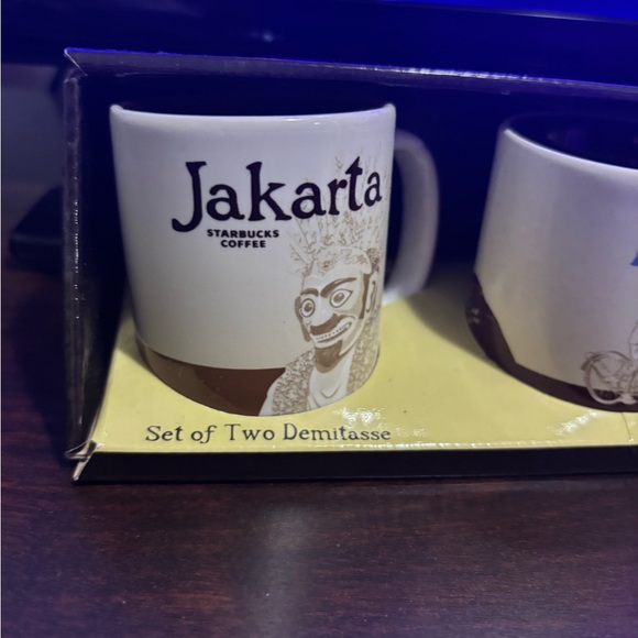 Brand New Starbucks Global Icon Jakarta Indonesia Demitasse Espresso 3oz Mugs - Picture 5 of 6